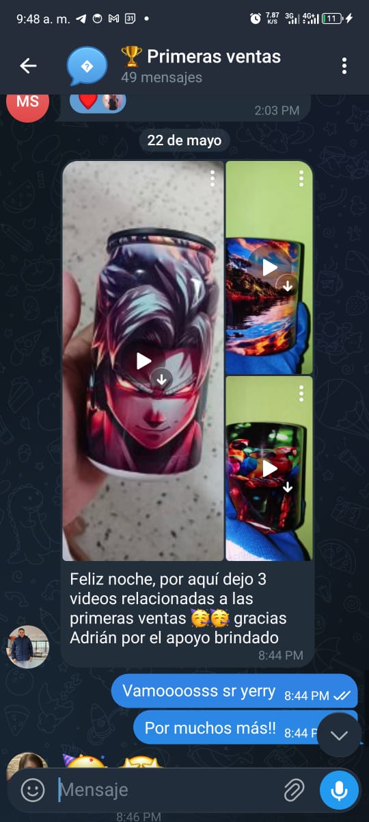 Captura completa de trabajo personalizado publicado
